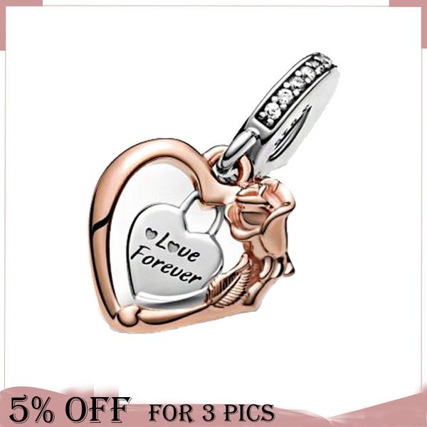 925 sterling silver bead love heart forever dangle charms fit original pandora bracelets for women valentines day jewelry gift, Black
925 sterling silver bead love heart forever dangle charms fit original pandora bracelets for women valentines day jewelry gift, Black