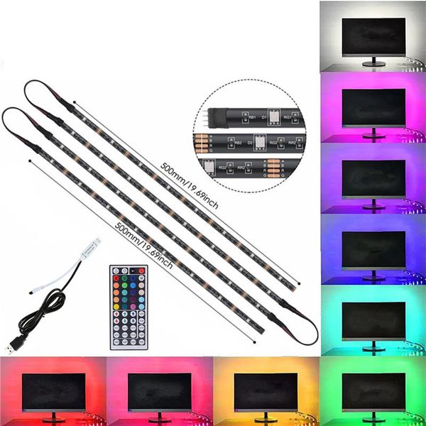 strips usb led strip rgb tv background lighting 4x50cm 2x50cm+2x100cm flexible deskscreen
strips usb led strip rgb tv background lighting 4x50cm 2x50cm+2x100cm flexible deskscreen