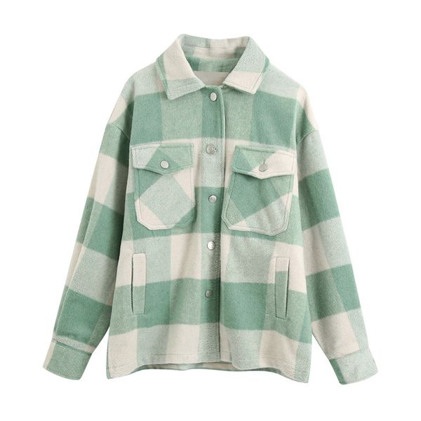 2021 new stylish pockets loose plaid jacket women casual lapel collar long sleeve outerwear cute girls chic coat streetwear 2bzu, Black;brown
2021 new stylish pockets loose plaid jacket women casual lapel collar long sleeve outerwear cute girls chic coat streetwear 2bzu, Black;brown