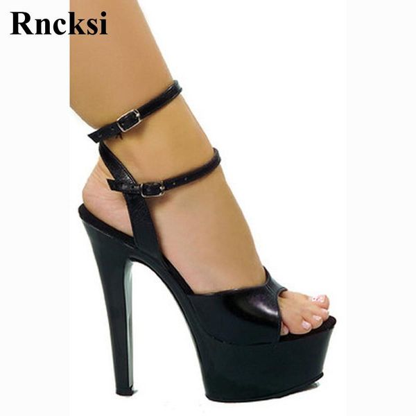 rncksi new women ankle strapd spring wedding party dress sandals 15cm high heels platform night club pole dance sandals, Black
rncksi new women ankle strapd spring wedding party dress sandals 15cm high heels platform night club pole dance sandals, Black