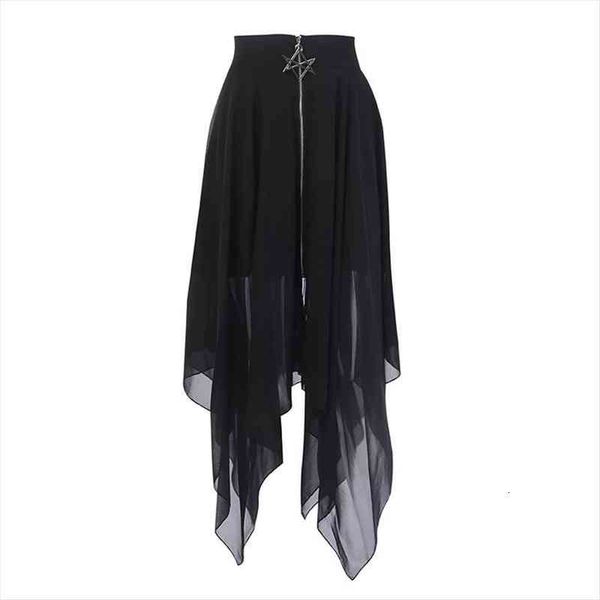 summer mesh irregular pentagram womens skirts zipper black punk gothic darkness lady skirt casual loose streetwear
summer mesh irregular pentagram womens skirts zipper black punk gothic darkness lady skirt casual loose streetwear