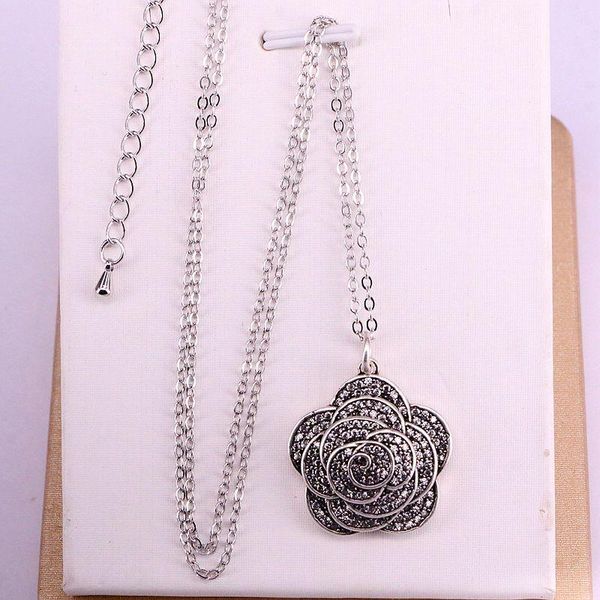 pendant necklaces 4pcs, antique silver color pave clear cz crystal rose flower pendants metal chain elegant fashion jewelry
pendant necklaces 4pcs, antique silver color pave clear cz crystal rose flower pendants metal chain elegant fashion jewelry