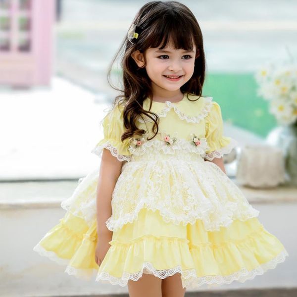 girl's dresses summer spanish lolita princess ball gown short sleeve lace stitching birthday party easter for girl 12m-6t a275, Red;yellow
girl's dresses summer spanish lolita princess ball gown short sleeve lace stitching birthday party easter for girl 12m-6t a275, Red;yellow