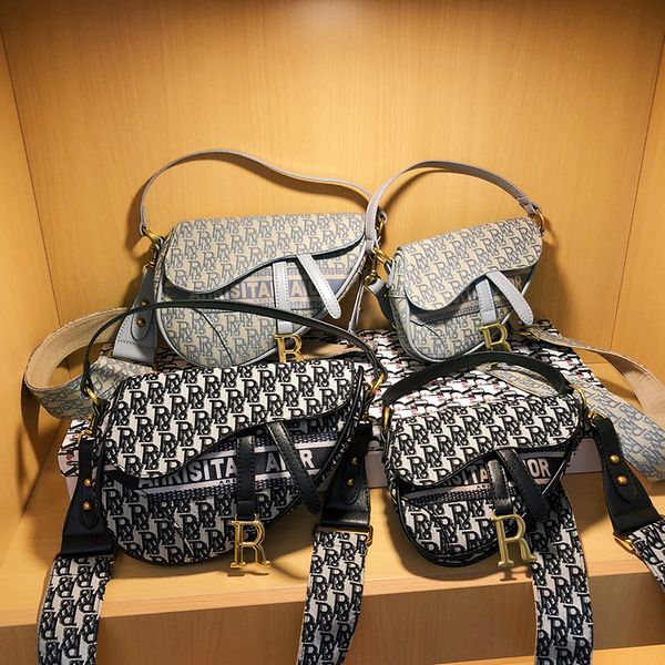 women luxurys fashion vintage designers handbags ladies embroidery letters printed saddle houlder messenger lady single shoulder bags luxury, Black
women luxurys fashion vintage designers handbags ladies embroidery letters printed saddle houlder messenger lady single shoulder bags luxury, Black