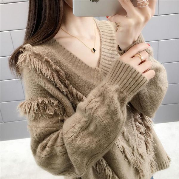 knitted basic sweater pullover v neck solid color long sleeves women autumn winter all match fashion casual warm soft, White;black
knitted basic sweater pullover v neck solid color long sleeves women autumn winter all match fashion casual warm soft, White;black