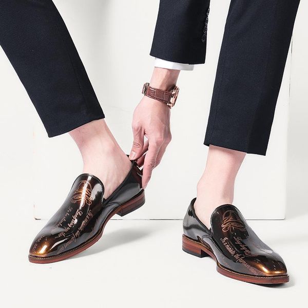 dress shoes party for men coiffeur wedding formal male elegant italian brand patent cow leather shoe slip on footwear, Black
dress shoes party for men coiffeur wedding formal male elegant italian brand patent cow leather shoe slip on footwear, Black
