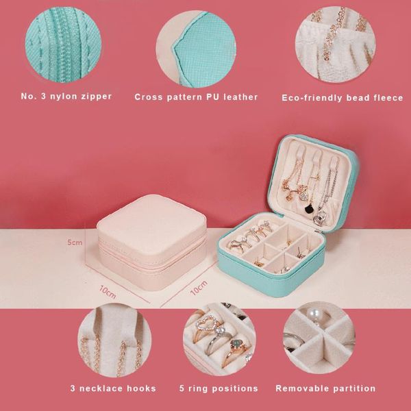 jewelry pouches, bags portable multi-layer box storage organizer earring holder zipper women display travel case 100x100x55mm, Pink;blue
jewelry pouches, bags portable multi-layer box storage organizer earring holder zipper women display travel case 100x100x55mm, Pink;blue