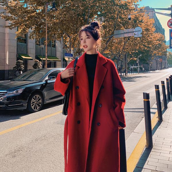 korea women spring autumn black loose long wool coat jacket belt woolen overcoat split hem cardigan outerwear 2xl, Black;brown
korea women spring autumn black loose long wool coat jacket belt woolen overcoat split hem cardigan outerwear 2xl, Black;brown