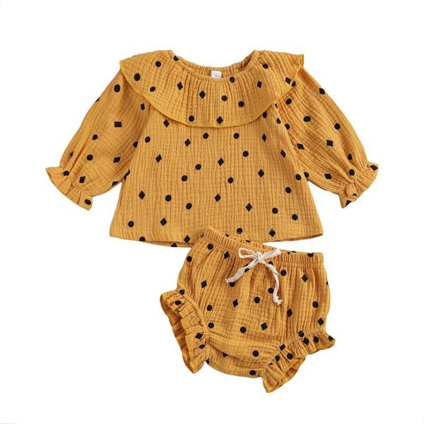 clothing sets toddler baby girl clothes dots cotton 2pieces infant ruffled doll collar long sleeve +shorts spring autumn outfit 0-24m, White
clothing sets toddler baby girl clothes dots cotton 2pieces infant ruffled doll collar long sleeve +shorts spring autumn outfit 0-24m, White