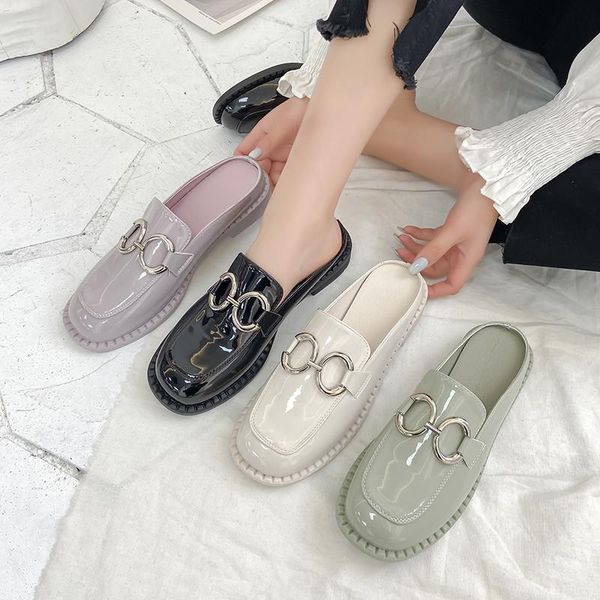 slippers shoes rivet ladies' luxury slides slipers women loafers cover toe flat designer 2021 soft pu fashion basic metal decora, Black
slippers shoes rivet ladies' luxury slides slipers women loafers cover toe flat designer 2021 soft pu fashion basic metal decora, Black