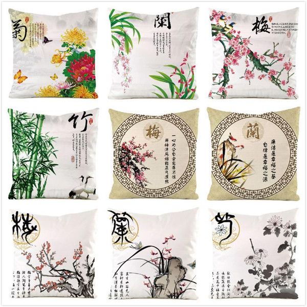 cushion/decorative pillow chinese style cushion cover 45x45cm home decoration covers plum orchid bamboo chrysanthemum oriental decor pillowc
cushion/decorative pillow chinese style cushion cover 45x45cm home decoration covers plum orchid bamboo chrysanthemum oriental decor pillowc