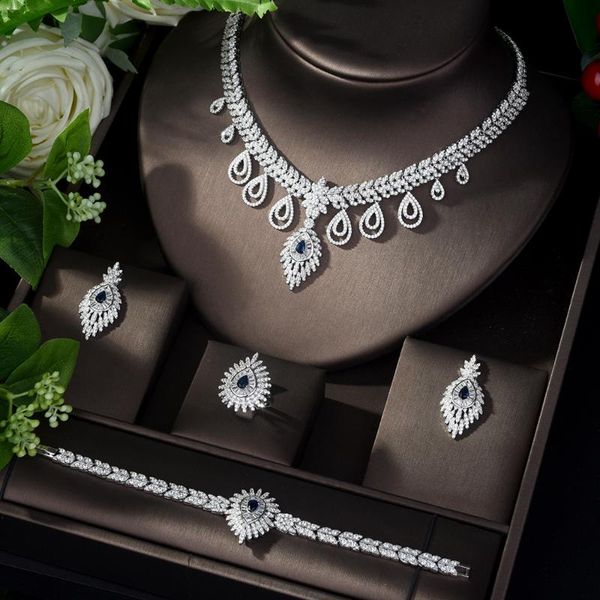 earrings & necklace hibride shinning cubic zirconia and jewelry set dubai sets for women parrure bijoux femme n-1097, Silver
earrings & necklace hibride shinning cubic zirconia and jewelry set dubai sets for women parrure bijoux femme n-1097, Silver