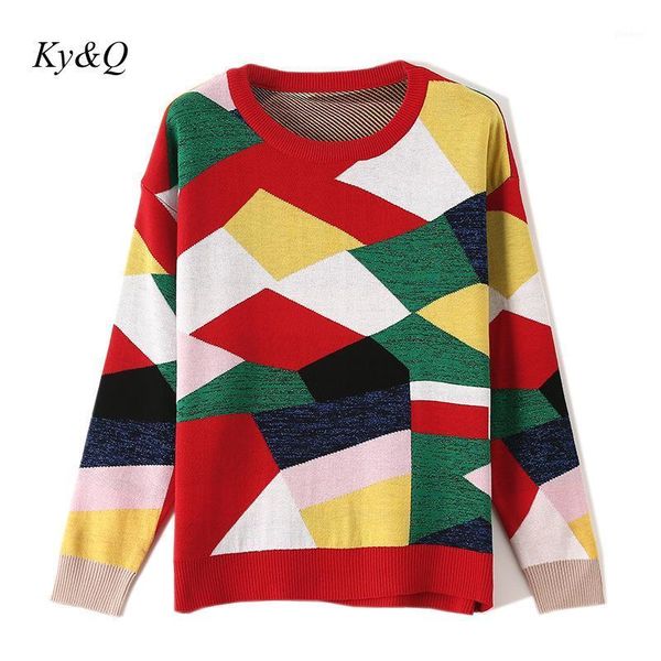 high street christmas rainbow color matching argyle embroiddery o-neck pullover sweater 2019 winter luxury women jumper1, White;black
high street christmas rainbow color matching argyle embroiddery o-neck pullover sweater 2019 winter luxury women jumper1, White;black