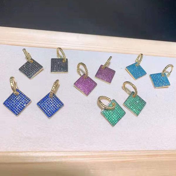 dangle & chandelier 2pairs/lot women's square shape earrings, gold inlaid with zircon, Silver
dangle & chandelier 2pairs/lot women's square shape earrings, gold inlaid with zircon, Silver