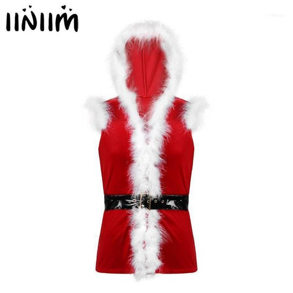 men's vests mens christmas derss up cosplay costume velvet hooded coat sleeveless faux fur trimming press buttons with leather waistban, Black;white
men's vests mens christmas derss up cosplay costume velvet hooded coat sleeveless faux fur trimming press buttons with leather waistban, Black;white