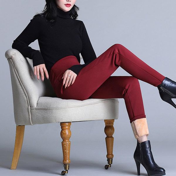 women's pants & capris 2021 winter warm fleece lined high waist solid color pencil thicken full length lady trousers, Black;white
women's pants & capris 2021 winter warm fleece lined high waist solid color pencil thicken full length lady trousers, Black;white