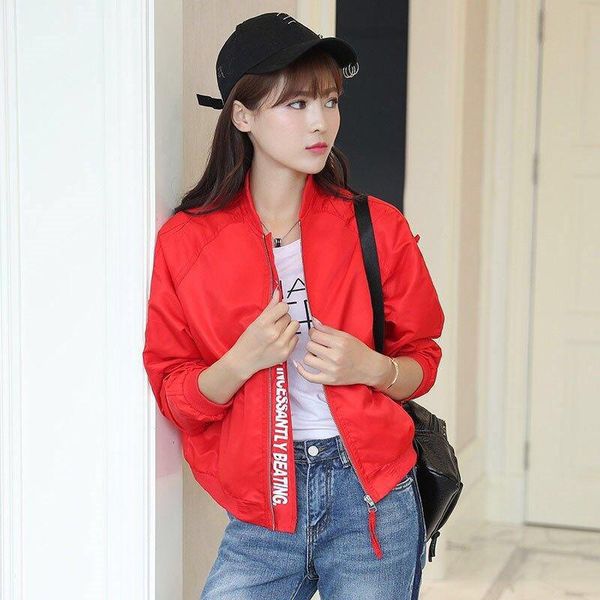 women's jackets spring loose large size female windbreaker jacket harajuku bomber student bf coat oversize basic coats red black, Black;brown
women's jackets spring loose large size female windbreaker jacket harajuku bomber student bf coat oversize basic coats red black, Black;brown