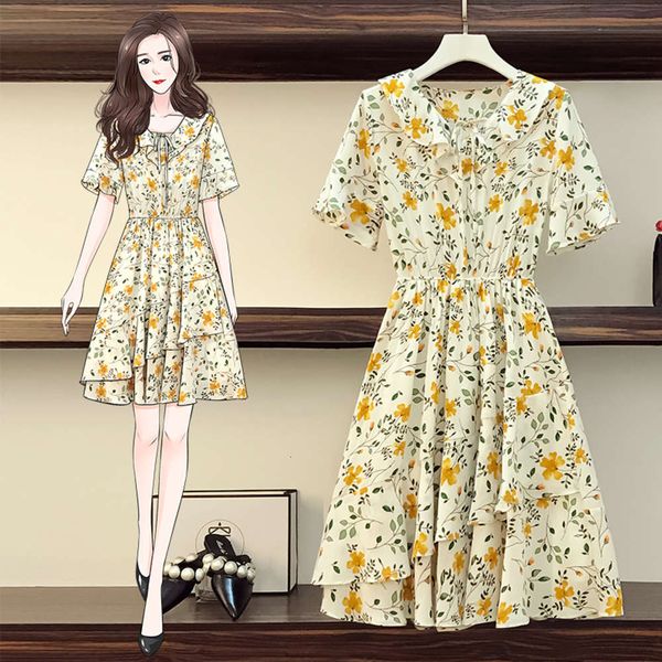 product 2021 new large women's dress fat sister chiffon baby collar summer cover belly reduce age show thin, Black;gray
product 2021 new large women's dress fat sister chiffon baby collar summer cover belly reduce age show thin, Black;gray