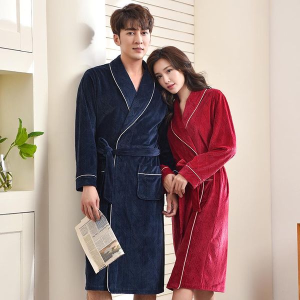 women's sleepwear men winter plus size long cozy cashmere bathrobe kimono warm flannel bath robe night robes dressing gown women, Black;red
women's sleepwear men winter plus size long cozy cashmere bathrobe kimono warm flannel bath robe night robes dressing gown women, Black;red