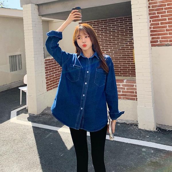 women's polos large size fat mm spring korean version of loose retro hong kong style long-sleeved shirt female autumn all-match denim j, White
women's polos large size fat mm spring korean version of loose retro hong kong style long-sleeved shirt female autumn all-match denim j, White