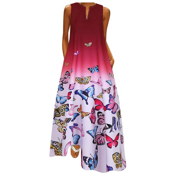 women dresses ladies fashion plus size butterfly print daily sleeveless vintage bohemia v neck maxi dress sundress s-5xl, Black;gray
women dresses ladies fashion plus size butterfly print daily sleeveless vintage bohemia v neck maxi dress sundress s-5xl, Black;gray