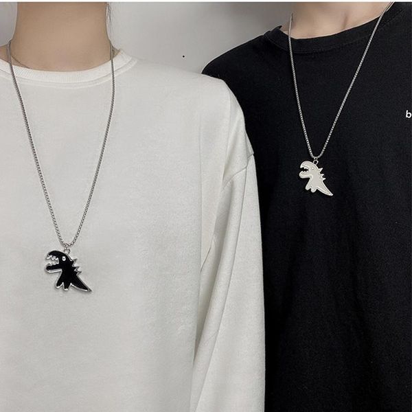 pendant necklaces cartoon dinosaur necklace for women men o-shape alloy chains on the neck fashion hip hop couple chain jewelry, Silver
pendant necklaces cartoon dinosaur necklace for women men o-shape alloy chains on the neck fashion hip hop couple chain jewelry, Silver