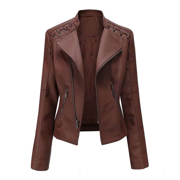 20212020 european new spring and autumn short slim thin leather jacket women's motorcycle suit, Black
20212020 european new spring and autumn short slim thin leather jacket women's motorcycle suit, Black