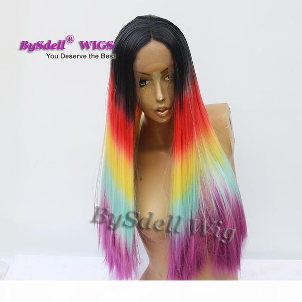 unicorn long rainbow hair wig synthetic lace front wig black ombre red yellow blue purple color hair wigs for women
unicorn long rainbow hair wig synthetic lace front wig black ombre red yellow blue purple color hair wigs for women