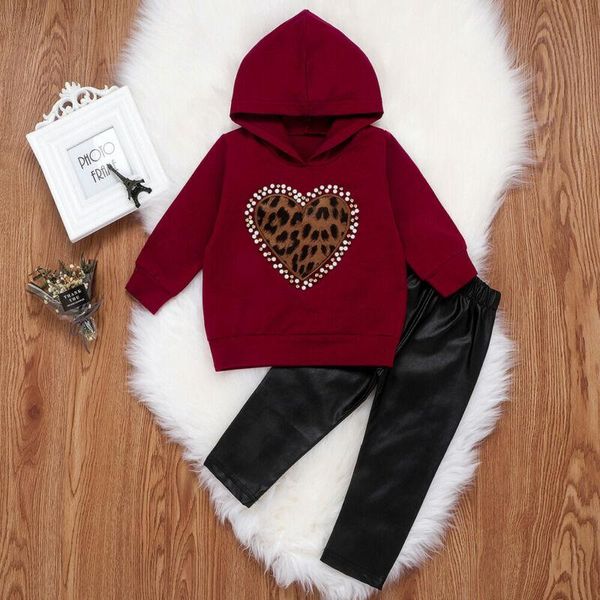 clothing sets baby & children's 2 pcs toddler kids girls tracksuit love heart hoodies +pu pants outfits, White
clothing sets baby & children's 2 pcs toddler kids girls tracksuit love heart hoodies +pu pants outfits, White