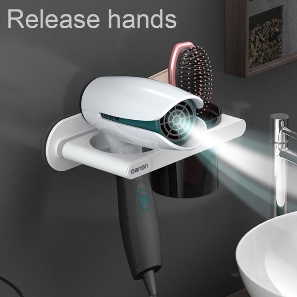 hooks & rails plastic hair dryer holder with wall storage cup shelf bathroom accessory punch kitchen accessories
hooks & rails plastic hair dryer holder with wall storage cup shelf bathroom accessory punch kitchen accessories