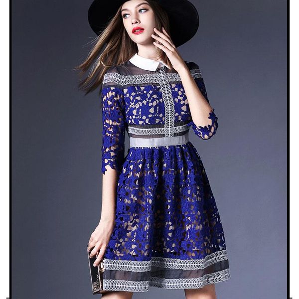 casual dresses spring european and american fashion dress flowers hollow-out blue brand quality lace vestido vintage elegant, Black;gray
casual dresses spring european and american fashion dress flowers hollow-out blue brand quality lace vestido vintage elegant, Black;gray