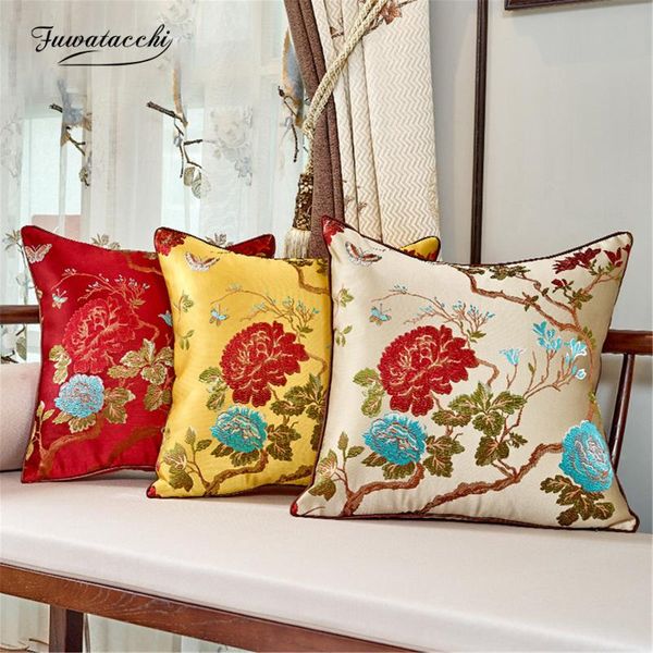 cushion/decorative pillow fuwatacchi plant flower embroidery cushion covers cases bead string jacquard pillowcase for car living office bedr
cushion/decorative pillow fuwatacchi plant flower embroidery cushion covers cases bead string jacquard pillowcase for car living office bedr