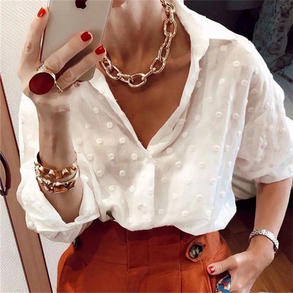 women's blouses & shirts women white lace chiffon blouse long sleeve polka dot embroidery shirt fashion turn down collar office blusas
women's blouses & shirts women white lace chiffon blouse long sleeve polka dot embroidery shirt fashion turn down collar office blusas