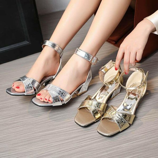 sandals summer women's open toe dating shoes chunky mid heels buckle strap pumps, Black
sandals summer women's open toe dating shoes chunky mid heels buckle strap pumps, Black