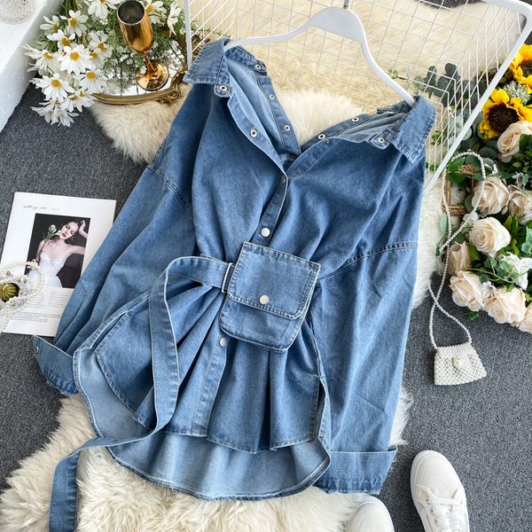 2021 new women's 2021spring summer fashion slim design streetwear elegant denim shirt 984j, Black;gray
2021 new women's 2021spring summer fashion slim design streetwear elegant denim shirt 984j, Black;gray