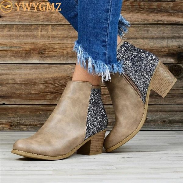 women autumn winter boots ponited toe shoes patchwork sequined booties buckle strap square heel shoes wedges booties, Black
women autumn winter boots ponited toe shoes patchwork sequined booties buckle strap square heel shoes wedges booties, Black
