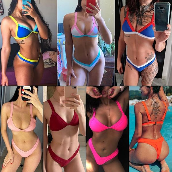 bikini 2021 solid swimsuit women swimwear push up bikini set patchwork biquini brazilian summer beach bathing suit swim wear, White;black
bikini 2021 solid swimsuit women swimwear push up bikini set patchwork biquini brazilian summer beach bathing suit swim wear, White;black