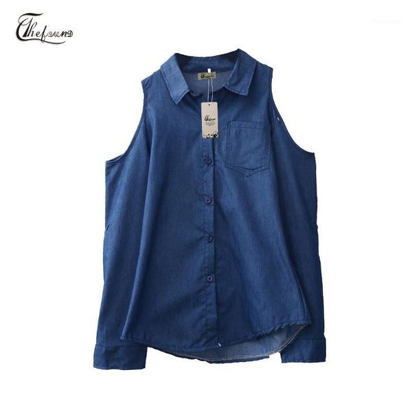 style women casual blue jean denim long sleeve shirt autumn blouse ladies clothes women's blouses & shirts, White
style women casual blue jean denim long sleeve shirt autumn blouse ladies clothes women's blouses & shirts, White