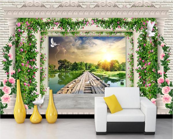 wallpapers papel de parede flower vine european roman wooden board bridge scenery wallpaper,living room bedroom tv background kitchen mural
wallpapers papel de parede flower vine european roman wooden board bridge scenery wallpaper,living room bedroom tv background kitchen mural