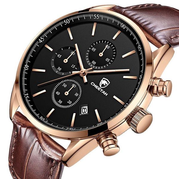 wristwatches 2021 men watch waterproof quartz watches chronograph sport wristwatch leather business male clock with box, Slivery;brown
wristwatches 2021 men watch waterproof quartz watches chronograph sport wristwatch leather business male clock with box, Slivery;brown