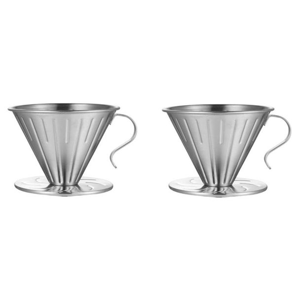 coffee filters reusable stainless steel dripper slow drip filter, cone maker tea slag funnel with non-slip cup 2 pcs
coffee filters reusable stainless steel dripper slow drip filter, cone maker tea slag funnel with non-slip cup 2 pcs