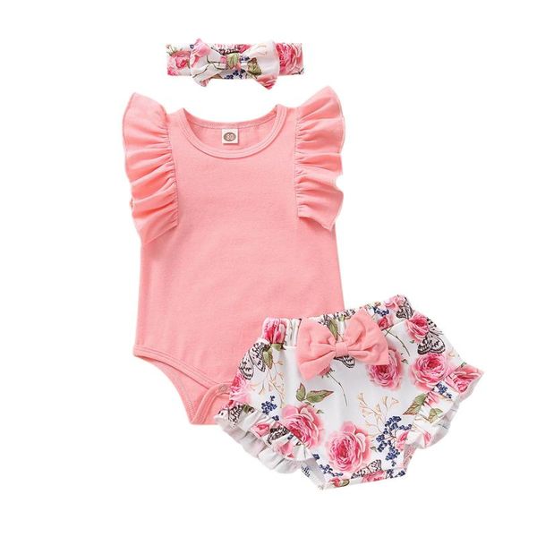 clothing sets baby girl's three-piece suit, solid color flower print ruffle flying sleeve round neck romper and headwear for birthday p, White
clothing sets baby girl's three-piece suit, solid color flower print ruffle flying sleeve round neck romper and headwear for birthday p, White