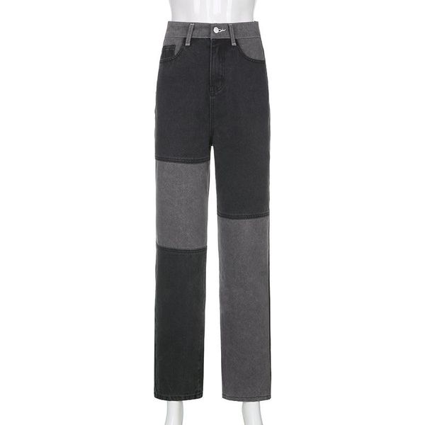 women's jeans patchwork straight pants baggy vintage high waist boyfriends mom denim distressed streetwear female long, Blue
women's jeans patchwork straight pants baggy vintage high waist boyfriends mom denim distressed streetwear female long, Blue
