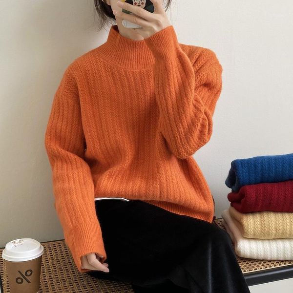 winter fashion ladies sweater women leisure elegant loose solid color female women's sweaters, White;black
winter fashion ladies sweater women leisure elegant loose solid color female women's sweaters, White;black