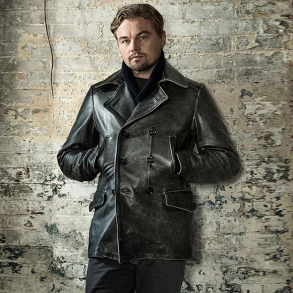 men's leather & faux trench coat genuine european fashion star mens cowhide coats vintage jacket for man winter clothing, Black
men's leather & faux trench coat genuine european fashion star mens cowhide coats vintage jacket for man winter clothing, Black