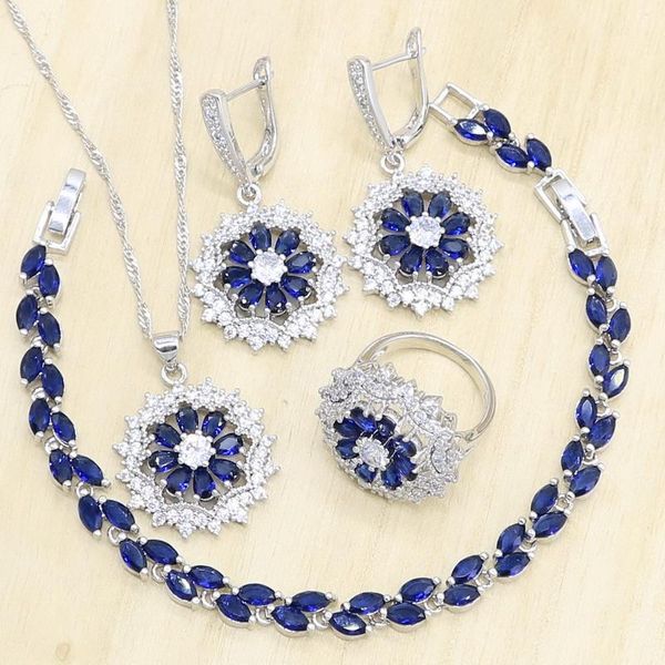 earrings & necklace blue stones silver color weeding jewelry sets for women bracelet pendant rings birthday gift
earrings & necklace blue stones silver color weeding jewelry sets for women bracelet pendant rings birthday gift