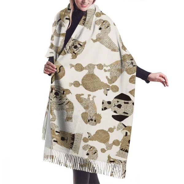 scarves autumn winter female dog pattern scarf women creativity imitation cashmere long shawl wrap blanket warm tassel tippet, Blue;gray
scarves autumn winter female dog pattern scarf women creativity imitation cashmere long shawl wrap blanket warm tassel tippet, Blue;gray
