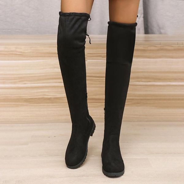 boots women over the knee lace up female high boot soft warm flock ladies winter flats shoes waterproof casual slim fashion, Black
boots women over the knee lace up female high boot soft warm flock ladies winter flats shoes waterproof casual slim fashion, Black