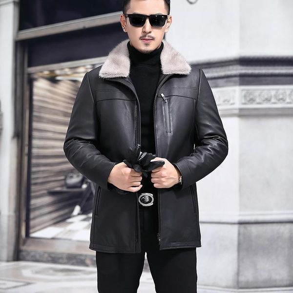 men's leather & faux genuine jacket men 2021 real sheepskin coat mens fashion warm duck down plus size chaqueta cuero hombre 872 yy445, Black
men's leather & faux genuine jacket men 2021 real sheepskin coat mens fashion warm duck down plus size chaqueta cuero hombre 872 yy445, Black