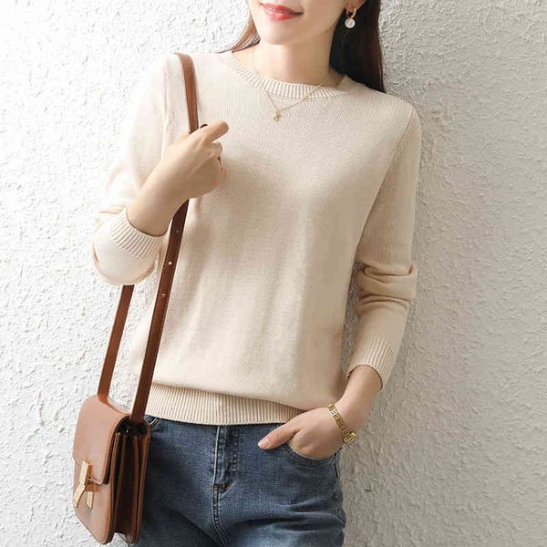 women's sweaters casual female sweater of 2021 cotton, knitted or crocheted with plus size round collar for women spring and autumn 100, White;black
women's sweaters casual female sweater of 2021 cotton, knitted or crocheted with plus size round collar for women spring and autumn 100, White;black